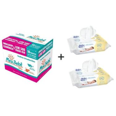 Imagem de Toalha meu bebe ultra pack  500un+bab byn recemnascido 200un