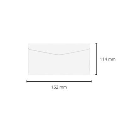 Imagem de Envelope Branco Carta Oficio 114x229 Caixa com 1000 - Scryt