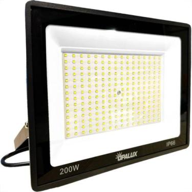 Imagem de Refletor De Led Opalux 200W. 6500K. 16000Lm Ip66 Preto Bivolt