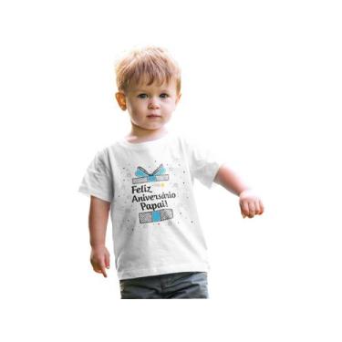 Imagem de Camiseta Infantil Feliz Aniversário Papai Branca - Del France, 02