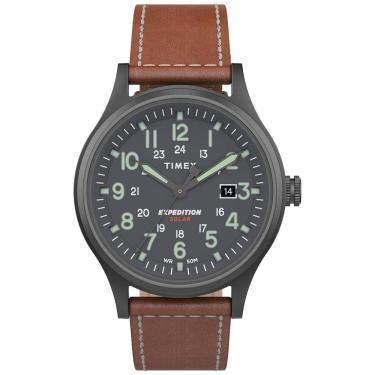 Imagem de Timex Mens Expedition Relógio Masculino de Quartzo e Aço Inoxidável, Marrom
