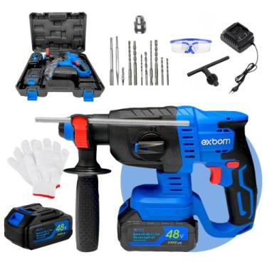 Imagem de Martelete Perfurador Rompedor Brushless Recarregável 30000mAh 2 Bateri