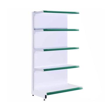 Imagem de Gôndola Prateleira Supermercado 5 Níveis 40x30 New Plus 1,70m Parede Continuação Verde Sa Gôndolas