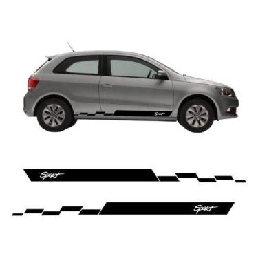 Imagem de Par Faixa Lateral Adesivo Carro Gol Volkswagen Compatível - onl