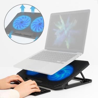 Imagem de Suporte Notebook Base Refrigerada 2 Coolers Com 8 Ajuste de Altura Hom