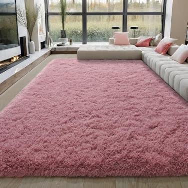 Imagem de KING DARE Tapetes grandes de 22 x 30 cm para sala de estar, tapete felpudo fofo para quarto e berçário, tapete antiderrapante grande felpudo para crianças, meninas, quarto de meninos, decoração de