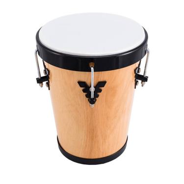 Imagem de TIMBA MADEIRA VERNIZ 35 CM x 10" ARO PRETO PELE LEITOSA PHX 952MA