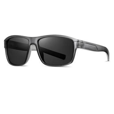 Imagem de VFDHN Óculos de sol polarizados femininos UV400 masculinos com armação de PC para motocross e áreas externas (cinza claro)