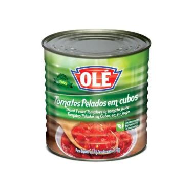 Imagem de Tomate Pelado Cubos Lata Olé 2,5kg Liquido Drenado 1,5kg