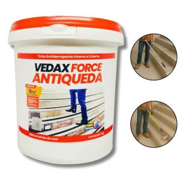 Imagem de Tinta Antiderrapante 1kg Vedax Anti Queda Escada Rampa Piso Banheiro P