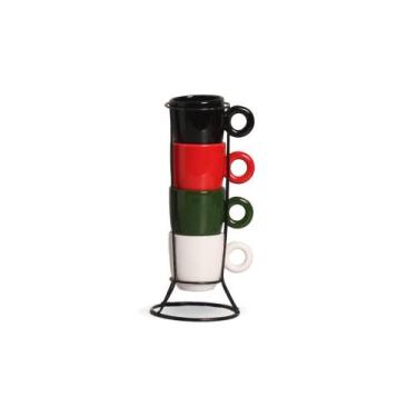 Imagem de Kit Suporte Caneca Bojuda Small Colors 120ml - Cerâmica Regina, Sortid