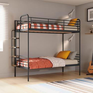 Imagem de Beliche Infantil/Juvenil Teko Casatema Preto Fosco / Álamo