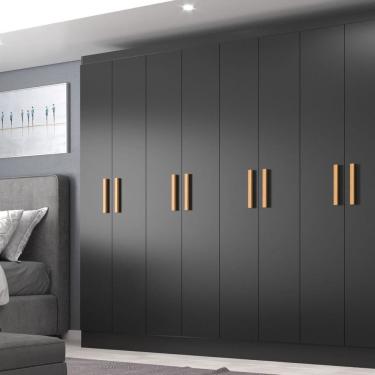 Imagem de Móveis para Quarto Guarda-Roupa 8 Portas Paris Preto
