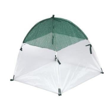 Imagem de IEUDNS Tenda de sombra para plantas, gaiola de cultivo, proteção solar portátil para o verão, cobertura para plantas, plantador, pequenas árvores, canteiro, Verde Branco