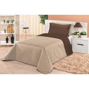 Imagem de Cobre Leito Clara Solteiro Marrom/Kaqui - MR Enxovais