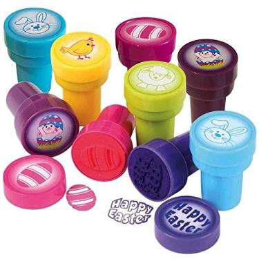 Imagem de ArtCreativity Carimbos De Páscoa Para Crianças, 6 Carimbos Pré-Tintados Sortidos, Artigos E Lembrancinhas Para Festa De Páscoa, Enchimentos Para Sacolas De Guloseimas, Carimbos De Borracha Para Ite