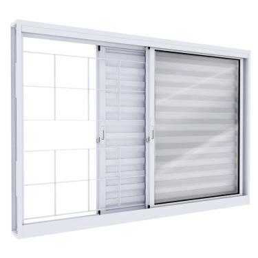 Imagem de Janela de Aço Veneziana Lucasa Facilita Branco
