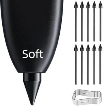Imagem de 10 pontas macias para Galaxy S, compatíveis com Samsung Galaxy Tab S10/S9/S8/S7/S6Lite/S6, Galaxy S24 Ultra/S23 Ultra/S22 Ultra, N20 Ultra/N10 Stylus ponta macia, todas as versões com ferramentas