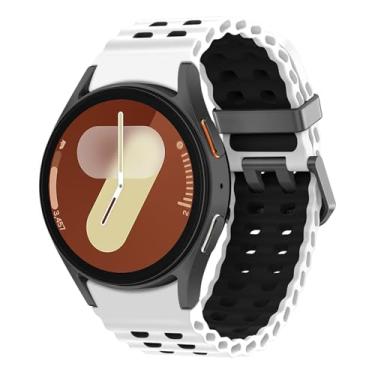 Imagem de Pulseira marinha para Galaxy Watch 7 de 40 mm e 44 mm - Pulseira esportiva de silicone macio sem lacunas para Samsung Watch 7, 6, 5, 4 de 40 mm, 44 mm/6, clássico, 43 mm, 47 mm/4 clássico, 42 mm e 46