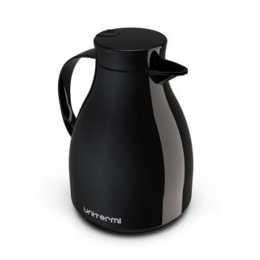 Imagem de Garrafa Térmica com Sistema de Gatilho, 1 Litro, Preta, Conservação 4 Horas