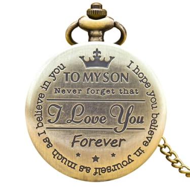 Imagem de MINILUJIA Relógio de bolso masculino personalizado com corrente engrenagem oca relógio de bolso feminino requintado gravado atrás relógio de quartzo esqueleto vintage + caixa de presente, Cor 3, moda