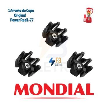Imagem de Kit 3 Arrastes do Copo Original para Liquidificador Mondial Power Red 