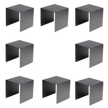 Imagem de ihomecooker Pacote Com 8 Suportes Quadrados De Metal Pretos Para Cupcakes, Artesanatos E Outros Itens (20 A 13 Cm)