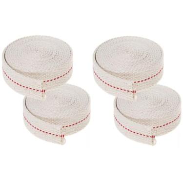 Imagem de MAYMII·HOME Pavio Para Lamparina A Óleo De 13 Pés, 4 Rolos 3/4" (3,25 Por Rolo), Algodão Lanterna, Iluminação Querosene E Parafina