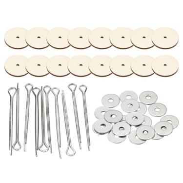 Imagem de PATIKIL Juntas de boneca de 24 mm, conjunto de 8 conjuntos de conectores removíveis de contrapino e bandeja de fibra para membros de urso fazendo cabeça acessórios de artesanato faça você mesmo