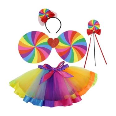 Imagem de Fiocias Fantasia infantil de malha, acessório macio, saia de balé para meninas, festa temática, 4 Pedaços