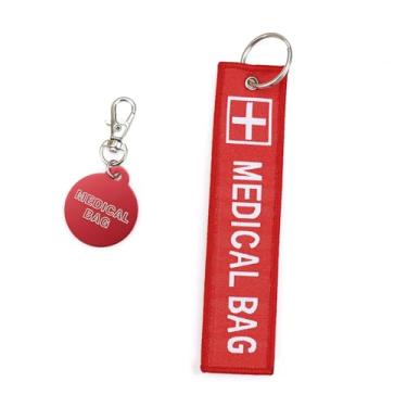 Imagem de Pacote com 2 etiquetas de alerta médico de emergência para bolsa médica CPAP dispositivos respiratórios diabetes alergia epígeno dentro de etiqueta de primeiros socorros inalador interno