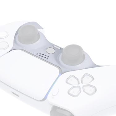 Imagem de eXtremeRate Capa Decorativa Sólida Branca Compatível Com Controle Ps5, Clipe De Reposição Faça Você Mesmo, Placas Personalizadas Para Cobrir Controles E Anéis Decorativos