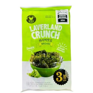 Imagem de Snack Coreano Alga Laverland Crunch Wasabi 13,5g