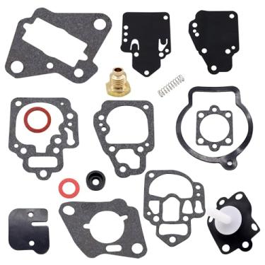 Imagem de OXCANO Kit de reconstrução de carburador 18-7212 com junta compatível com motores de popa Mercury Mariner 6 8 9,9 10 15 20 25 HP 2cyl Boat Motor Substitui 1395-97611 1395-9725 1395-9803