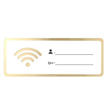 Imagem de SEWACC Placa de senha WiFi acrílica para parede placa de senha autoadesiva cobertura de rede para locais públicos domésticos