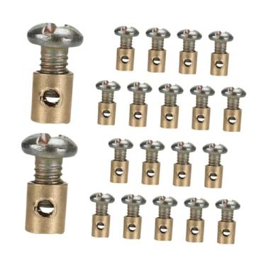 Imagem de Vaveren 20x Cabos de parada, extremidades de cabo de freio de embreagem e acelerador, metal, grampos de trava de extremidade de cabo de freio de bicicleta