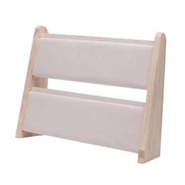 Imagem de Deevoka Suporte para colar, suporte para joias, loja de venda em casa, exposição, balcão, organizador de joias, para colar, 2 níveis, Bege