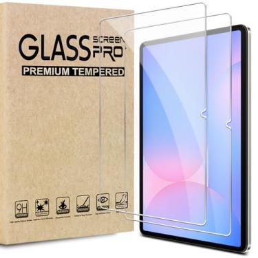 Imagem de TQLGY Pacote com 2 protetores de tela para Samsung Galaxy Tab S10 FE Plus 13,1 polegadas 2025, vidro temperado para Galaxy Tab S10 FE+, HD transparente, antiarranhões, sem bolhas, compatível com capa