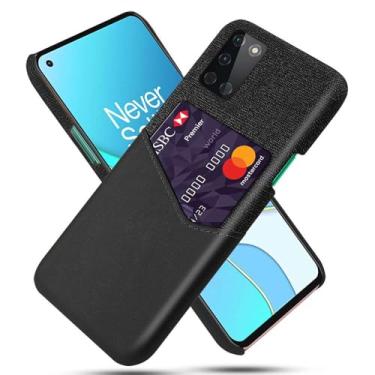 Imagem de Capa para Oneplus 8T,Tela e tampa de couro PU,Antideslizante,360°cobertura completa à prova de choque com 1 slot de cartão atrás,Prevenção de queda-Black