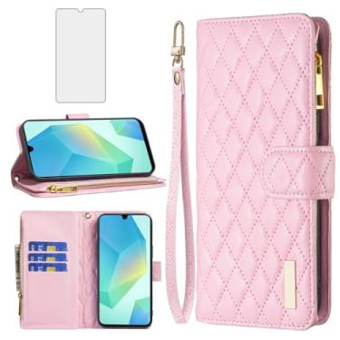 Imagem de Asuwish Capa de telefone para Samsung Galaxy A16 5G/4G capa carteira com protetor de tela de vidro temperado e suporte de cartão de crédito flip de couro acessórios de borracha A 16 16A SM-A166U