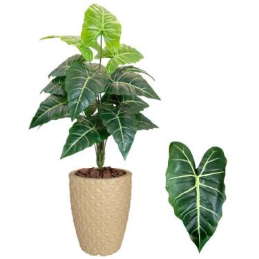 Imagem de Planta Artificial Jiboia Com Vaso Completo Casca Decoração - Flor Imp