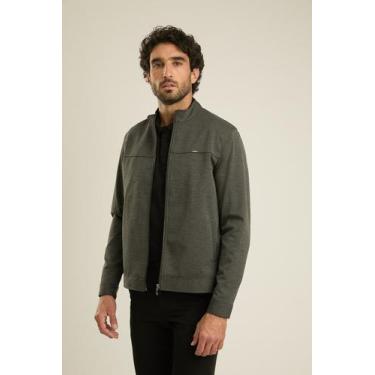 Imagem de Jaqueta Docthos Slim Malha Lisa, 136 mescla escuro, GG