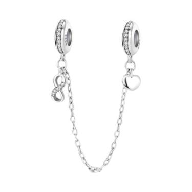 Imagem de Berloque De Prata 925 Com Margarida, Borboleta E Coração Para Pulseira