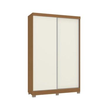 Imagem de Guarda Roupas 2 Portas de Correr e 2 Gavetas c/ Pés CB02N571 Flex Canela/Canela ou Off White - Kappesberg