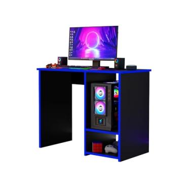 Imagem de Escrivaninha Gamer Mesa P/Computador Ideal P/Jogos e Estudos Oliart (AZUL)