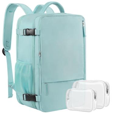 Imagem de Mochila de viagem Sinaliy Large 40L impermeável para mulheres de 17 polegadas