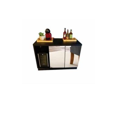 Imagem de Bar Bancada Balcão Para Embutir Adega E Vinhos Com Espelho - Marcenari