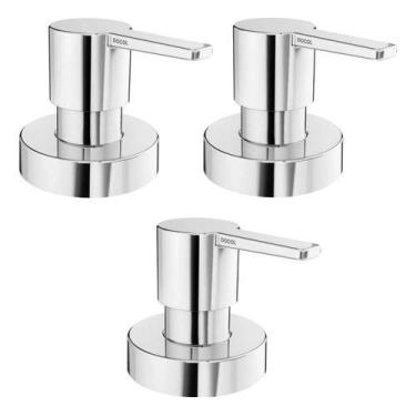 Imagem de Kit 3 Acabamentos Docol Registro Base Fabrimar 1/2 ,3/4 Gali