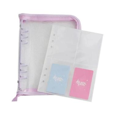 Imagem de Álbum Fichário A5 com Zíper - 10 Folhas para Kpop, Cartões e Fotos, Ca