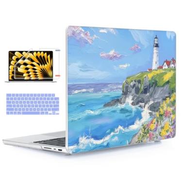 Imagem de YSCLBAHUK Capa compatível com MacBook Pro de 14 polegadas versão 2024-2021 M4/M3/M2/M1 Pro Max A3185 A3401 A3112 A2918 A2992 A2779 A2442, capa rígida + protetor de tela + trackpad Stick. ker+capa para